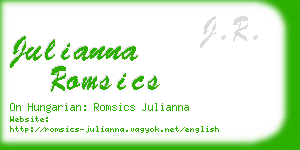 julianna romsics business card